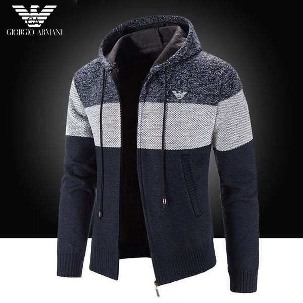 2022 Giorgio Armani® Πολύχρωμο μακρυμάνικο πλεκτό πουλόβερ