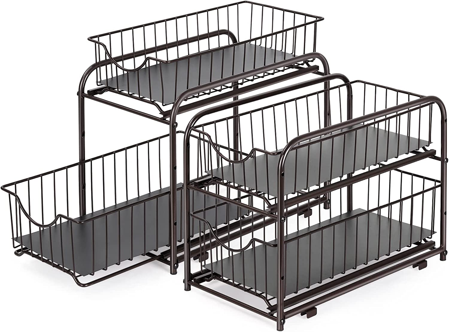 Organizador de gabinete debajo del fregadero con cajón de almacenamien