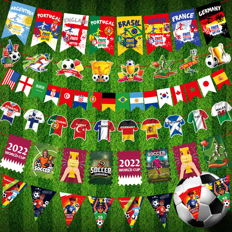 2022 World Cup Atmosphere Decoration String Flag