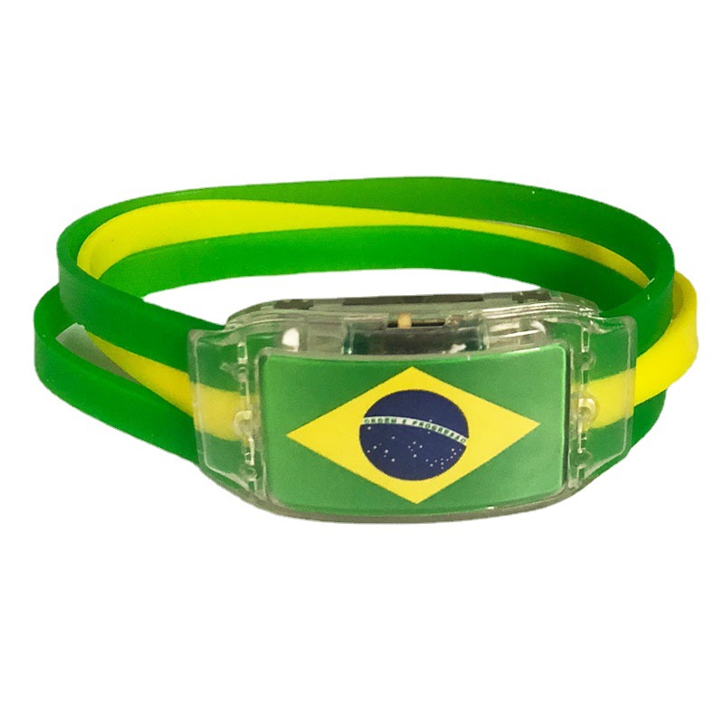 World Cup 2022-Brazil fans cheer on glowing bracelets