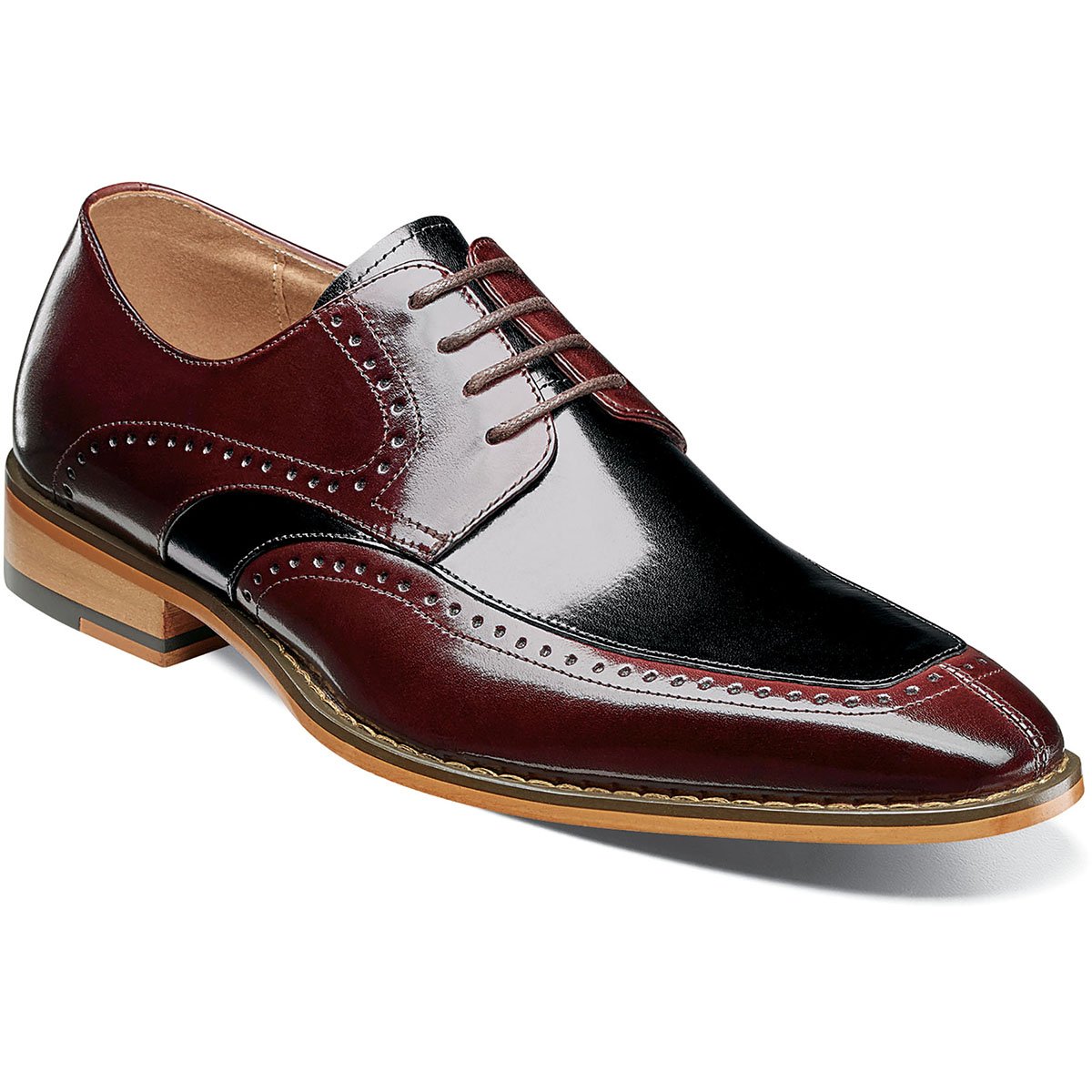 Stacy Adams Burgundy Multi SANFORD Moc Toe Oxford 25240641