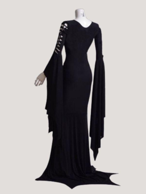 Halloween Party Slim Fit Lace Up Long Sleeve Maxi Dresses