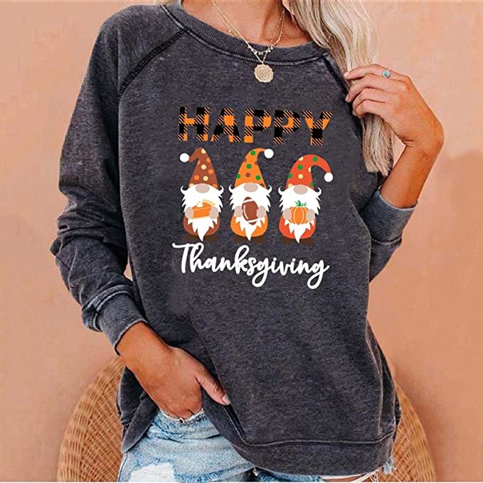 Fall Gnomes Tie Dye Long Sleeve Sweatshirt