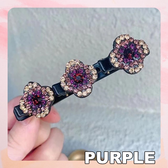 🔥LAST DAY 68% OFF 🔥Sparkling Crystal Stone Braided Hair Clips