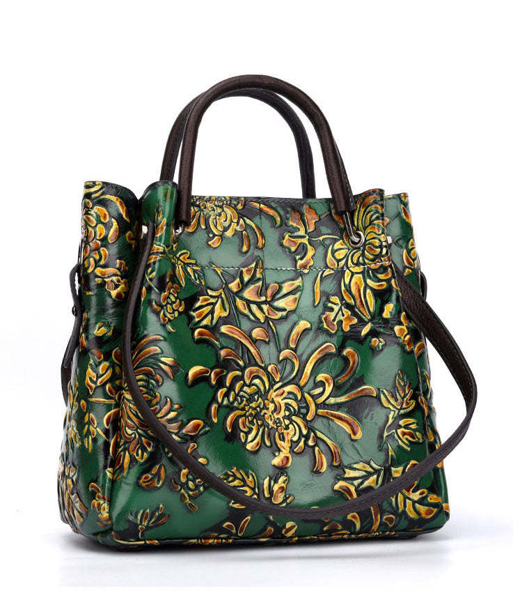 green hand bags