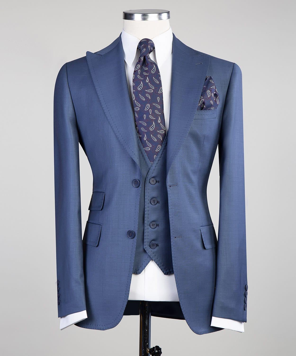 Men's Classic Fit Suit(Blue)