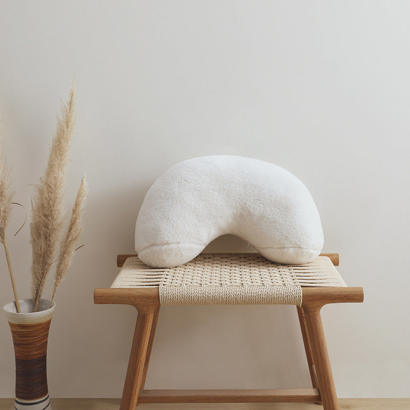 White Bedside Decorative Pillow
