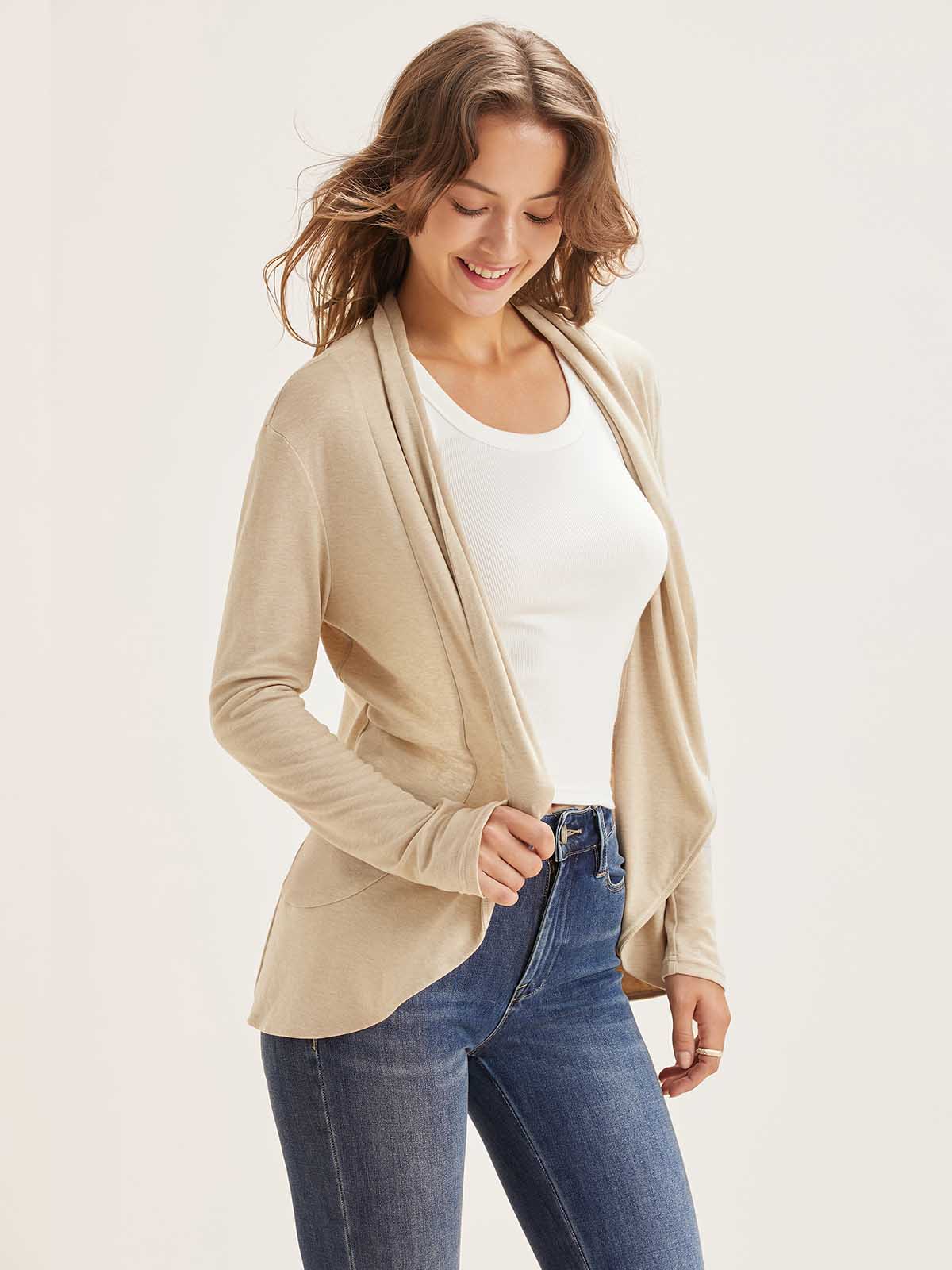 Tencel Wool Knit Cardigan