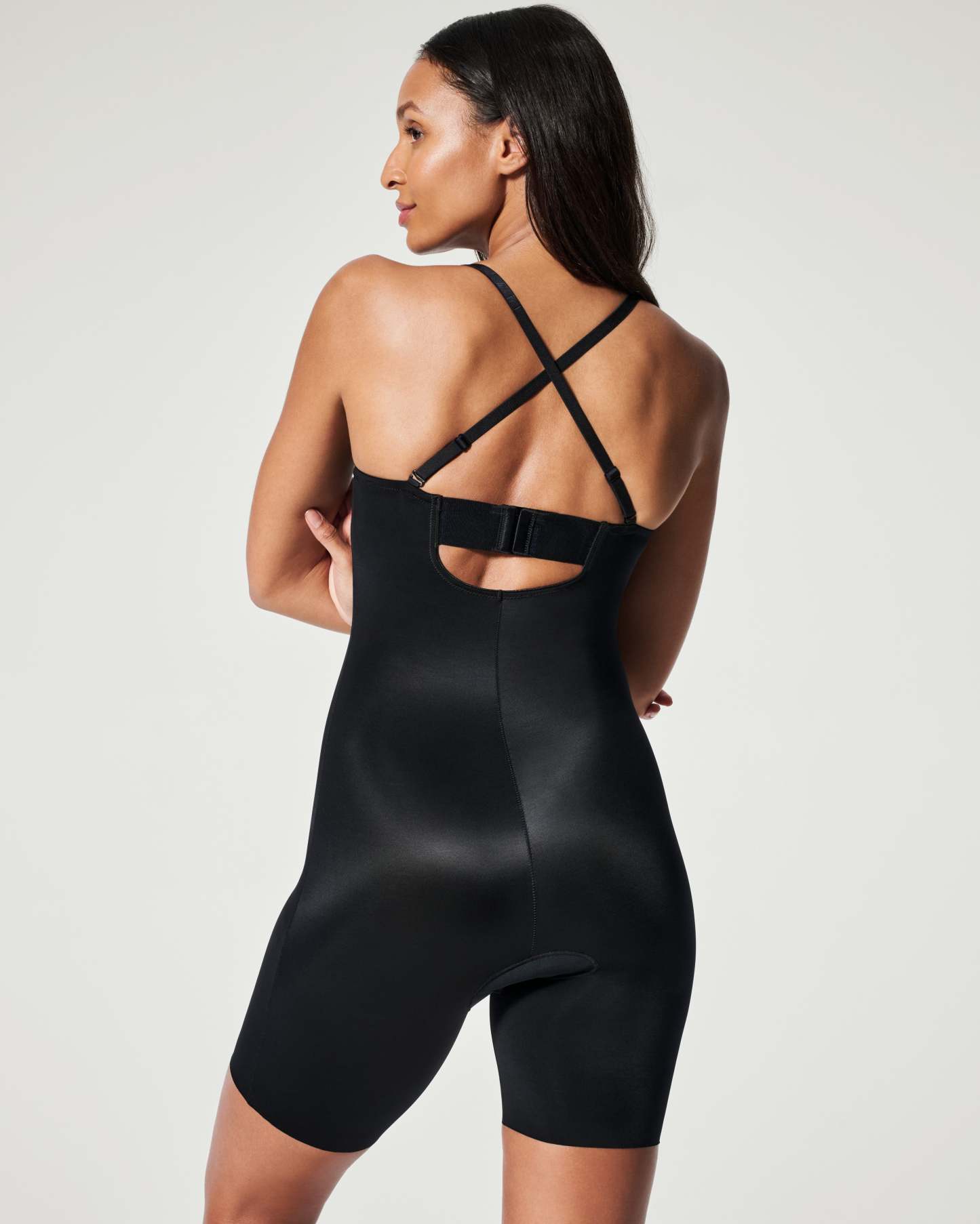 Suit Your Fancy Strapless Cupped Mid-Thigh Bodysuit