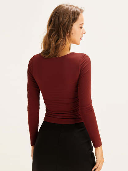 Eco-SkinKiss® Square Neck Ruched Brami Top