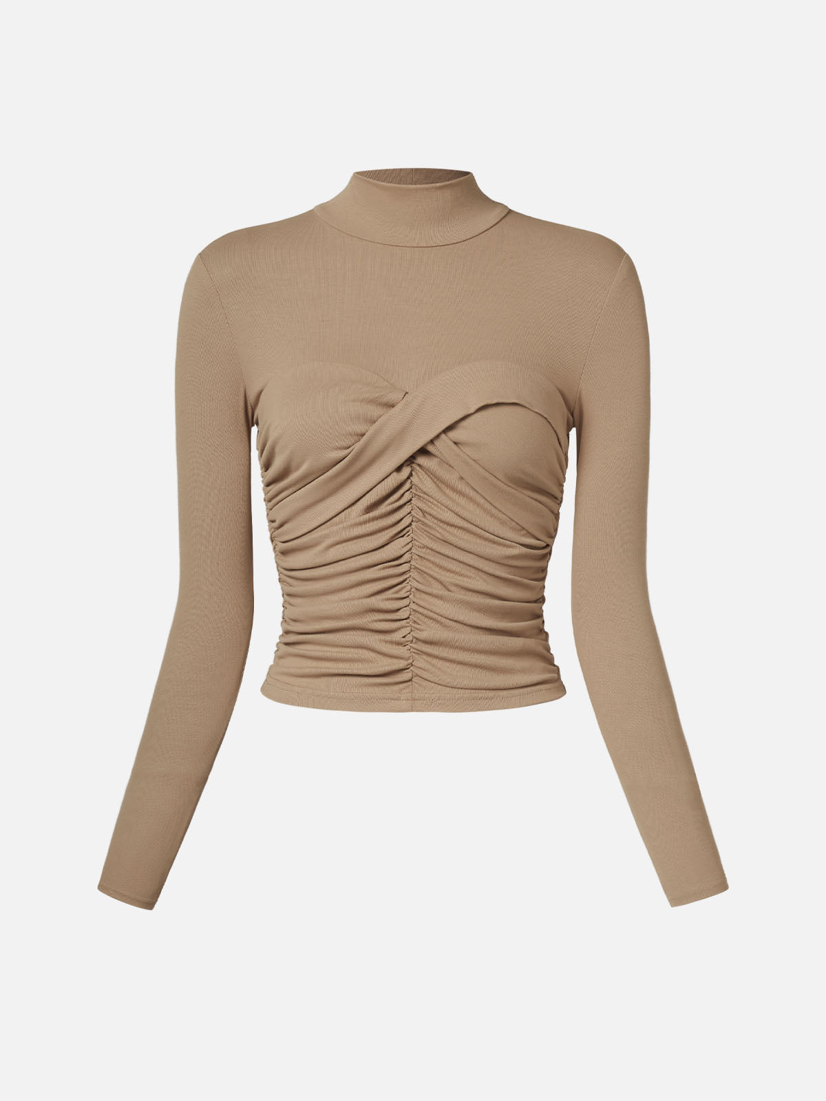Eco-SkinKiss® Sweetheart Twist Mock Neck Top