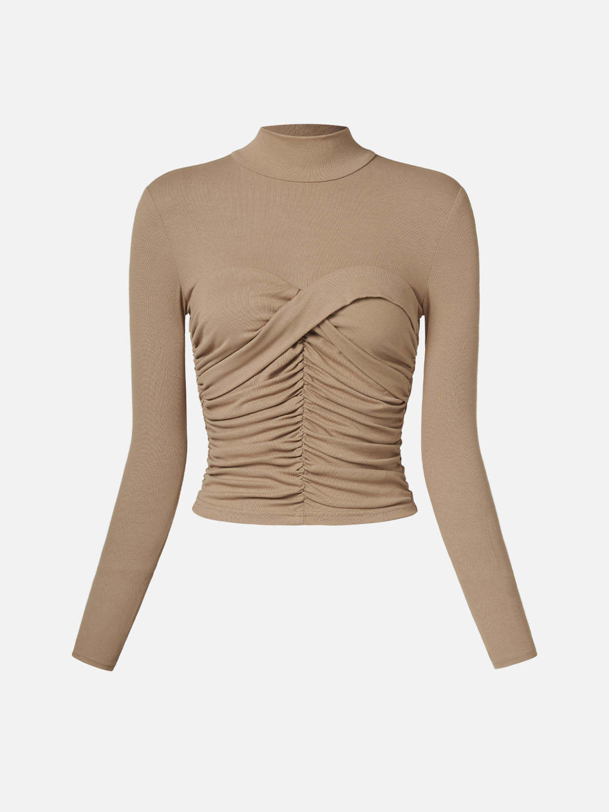Eco-SkinKiss® Sweetheart Twist Mock Neck Top