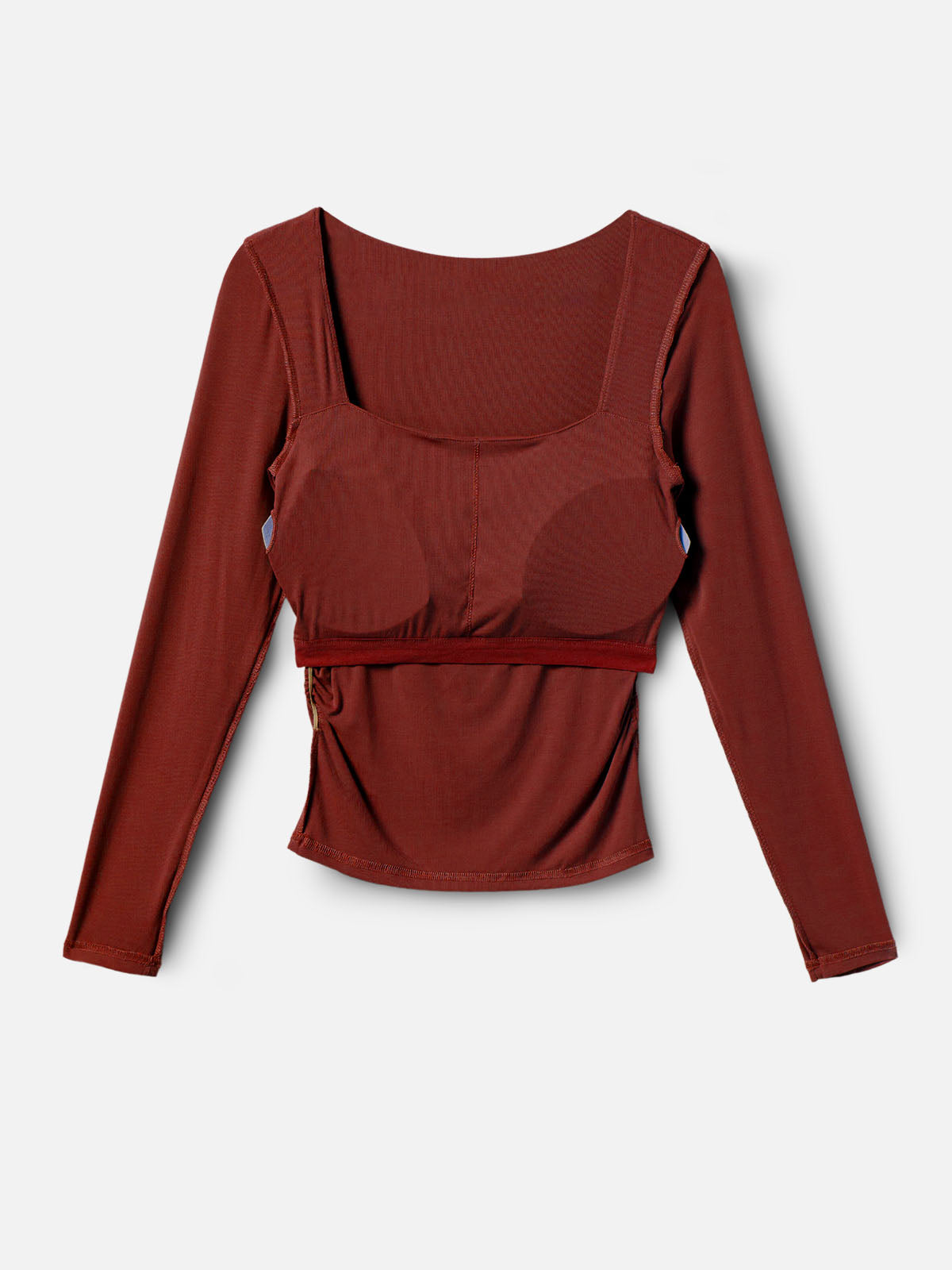 Eco-SkinKiss® Square Neck Ruched Brami Top
