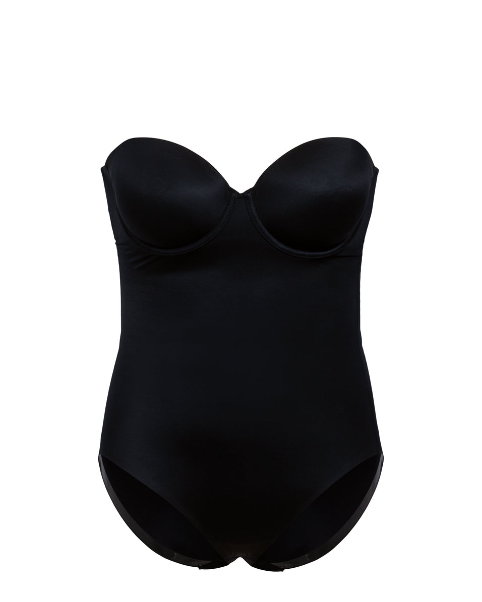 Suit Your Fancy Strapless Cupped Panty Bodysuit