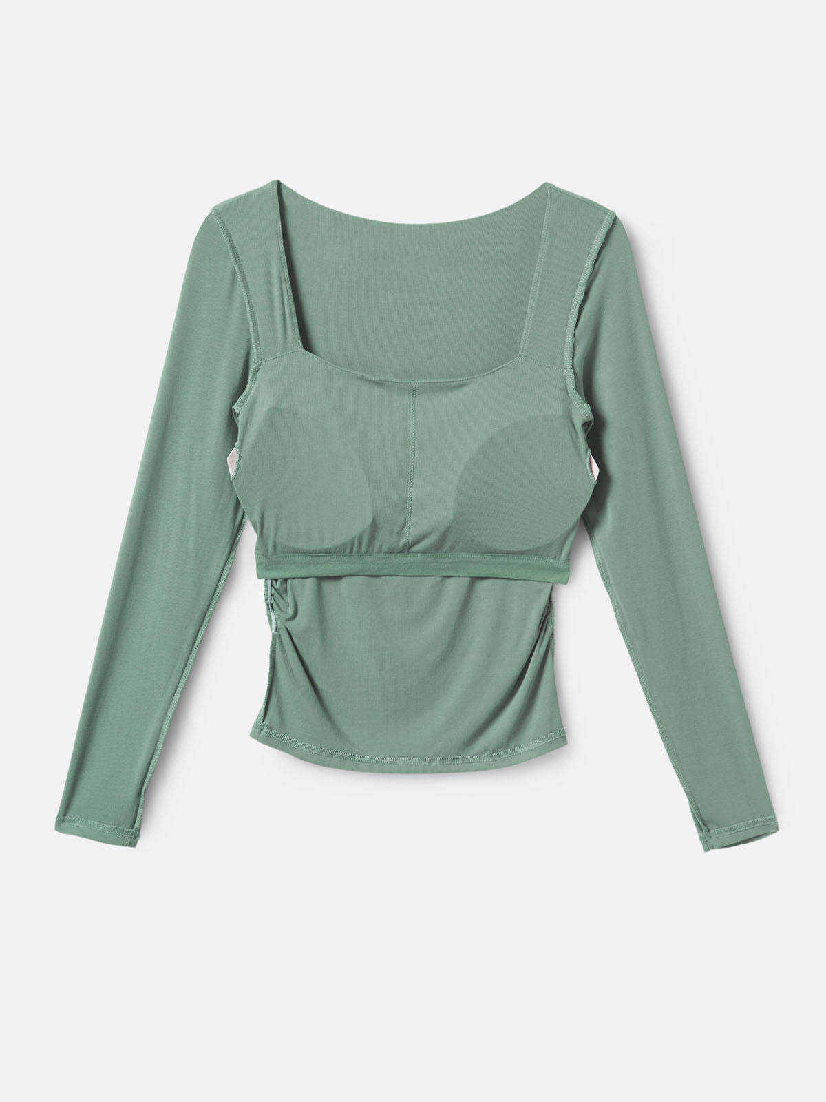 Eco-SkinKiss® Square Neck Ruched Brami Top