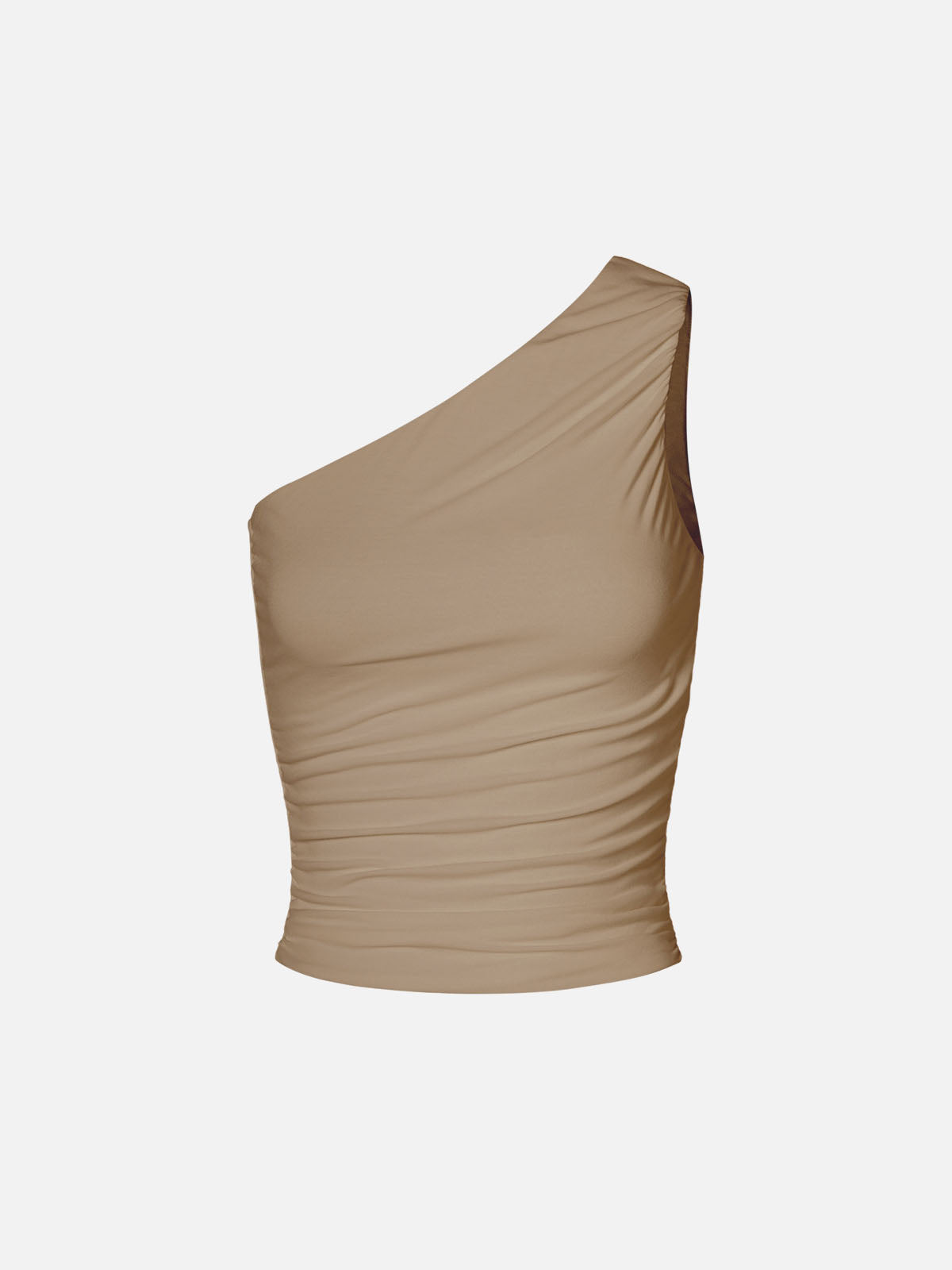 Eco-SkinKiss® Contour Ruched One Shoulder Tank