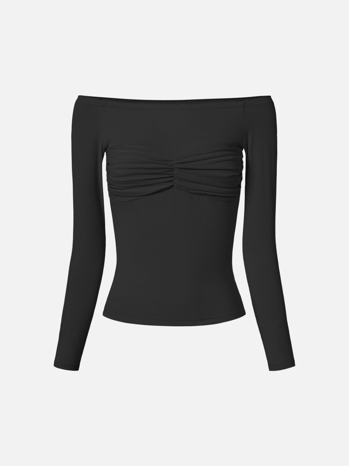 Eco-SkinKiss® Off-The-Shoulder Bow-Ruch Top