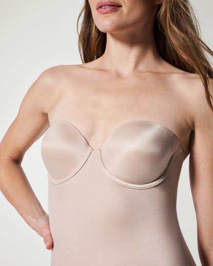 Suit Your Fancy Strapless Cupped Panty Bodysuit