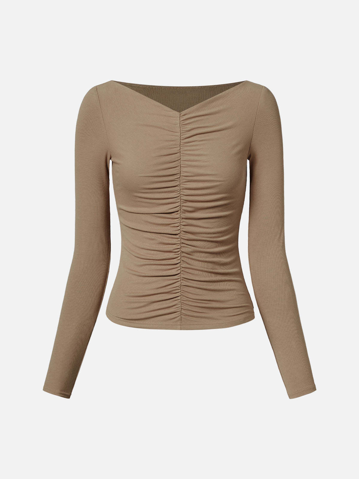 Eco-SkinKiss® Ruched Front Long Sleeve Top