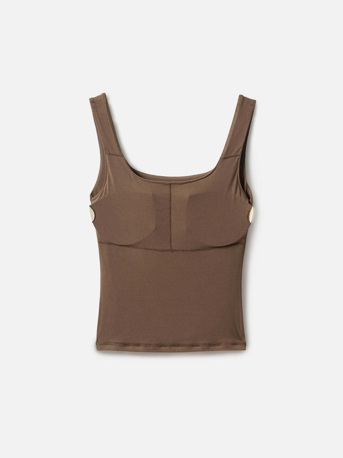 Ruched Sides Square Brami Tank Top-Hip Length