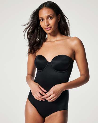 Suit Your Fancy Strapless Cupped Panty Bodysuit