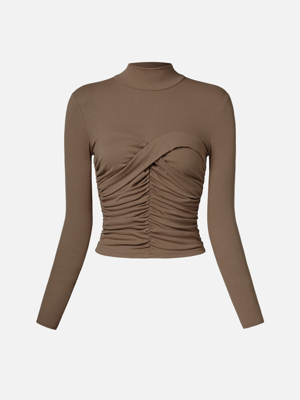 Eco-SkinKiss® Sweetheart Twist Mock Neck Top