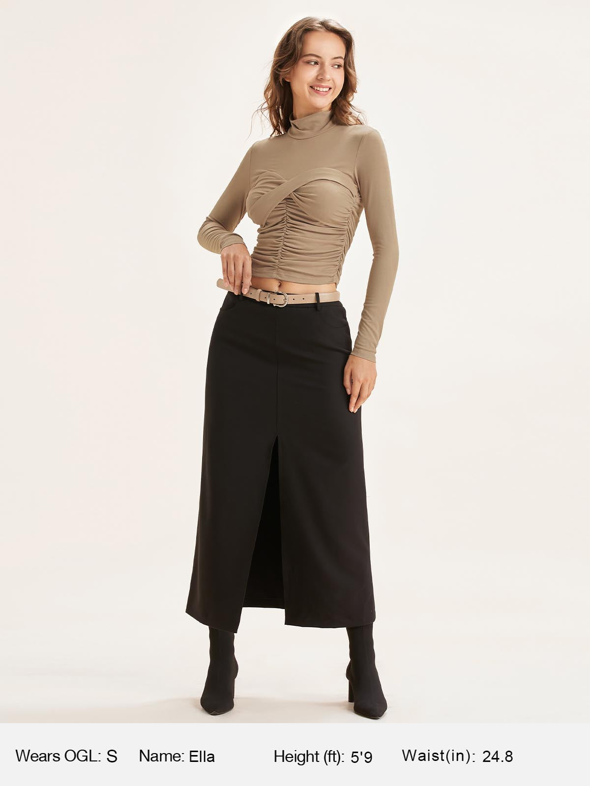 Eco-SkinKiss® Sweetheart Twist Mock Neck Top