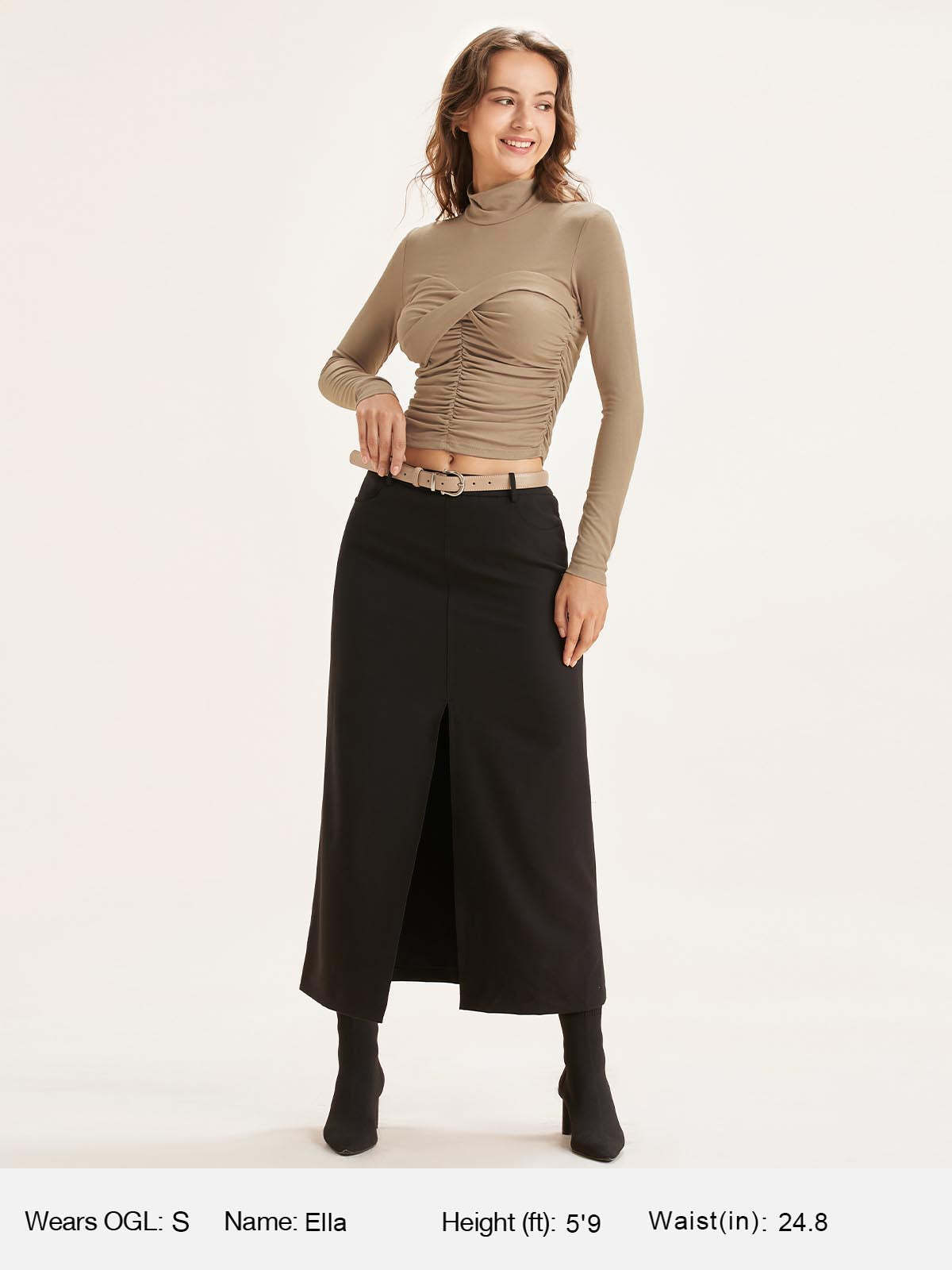 Eco-SkinKiss® Sweetheart Twist Mock Neck Top