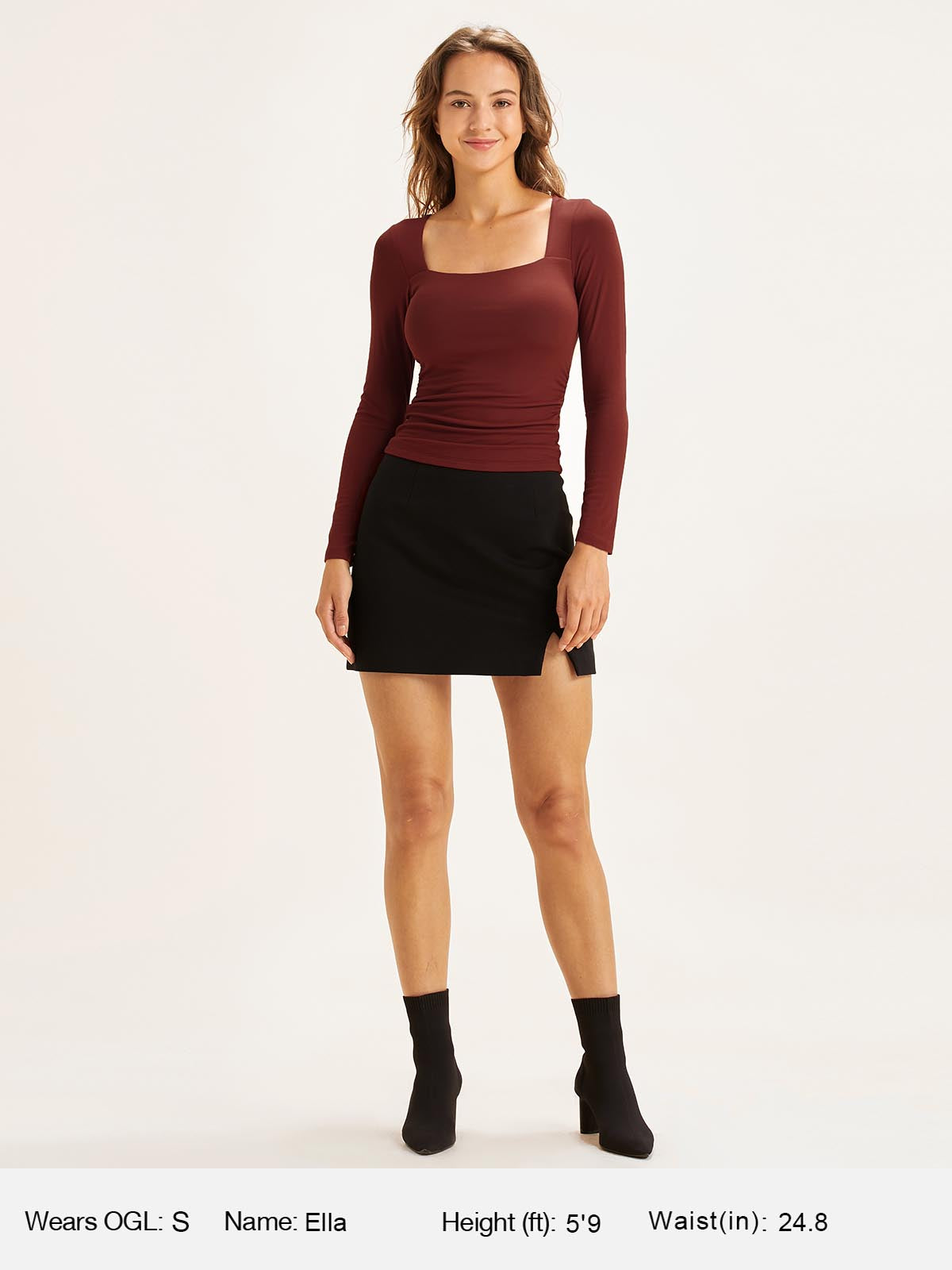 Eco-SkinKiss® Square Neck Ruched Brami Top