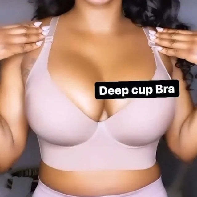 🎉Fashion Deep Cup Bra🔥Bra with shapewear incorporated (Size runs the same as regular Bras)