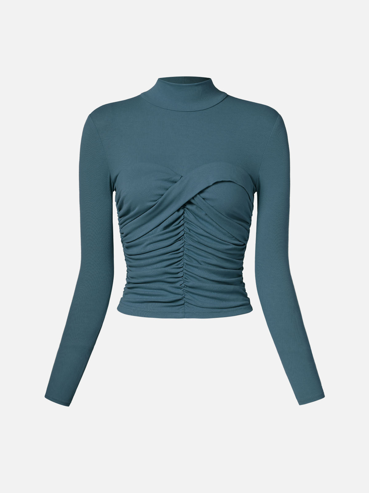 Eco-SkinKiss® Sweetheart Twist Mock Neck Top