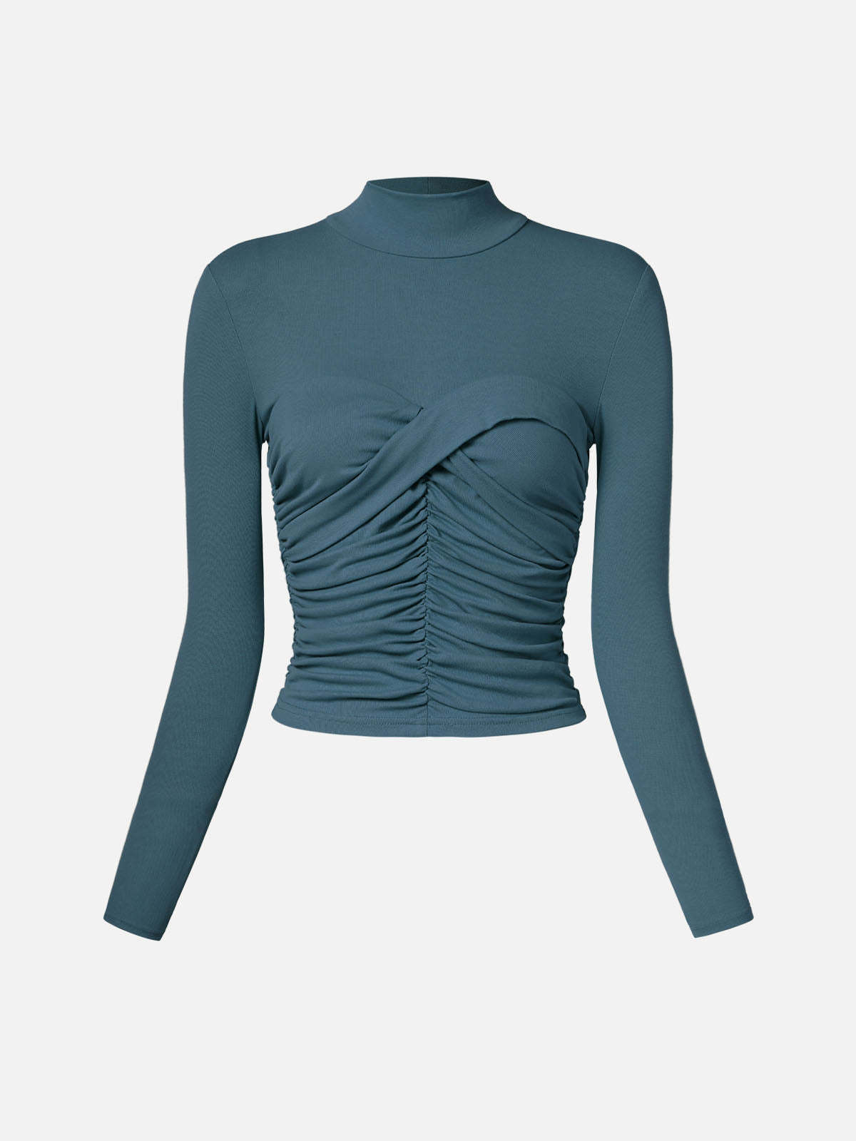 Eco-SkinKiss® Sweetheart Twist Mock Neck Top