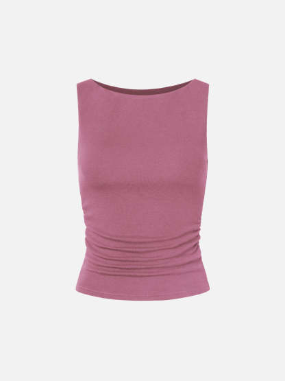 Thermal Boat-Neck Padded Tank Top