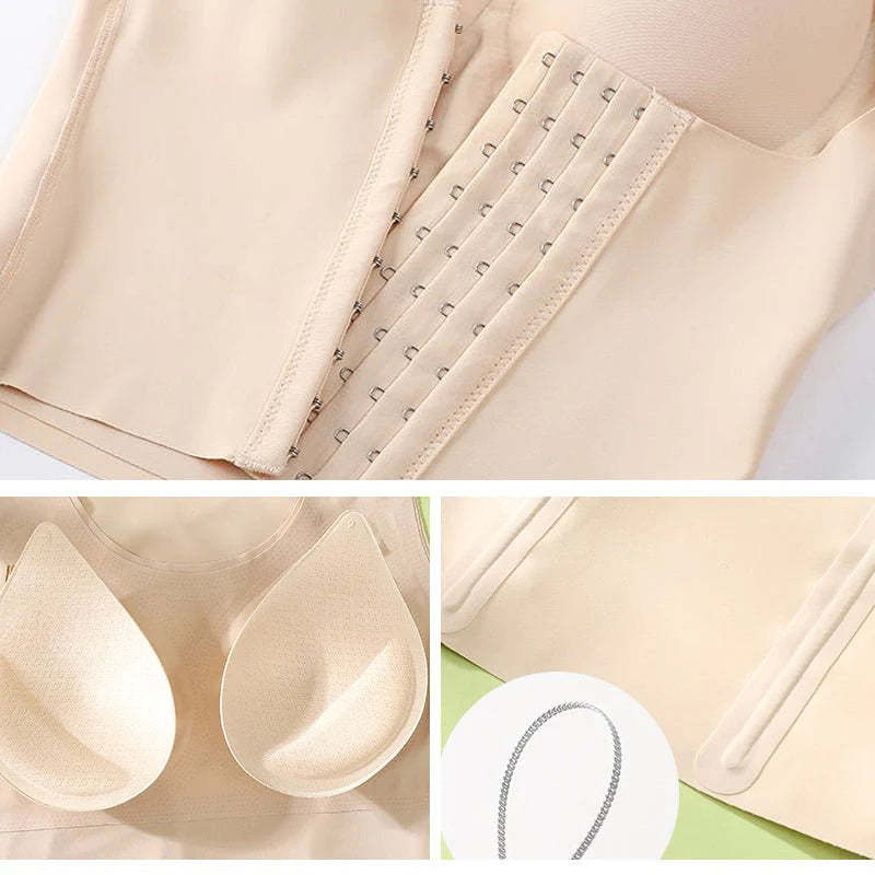 2 in 1 Waist Buttoned Bra