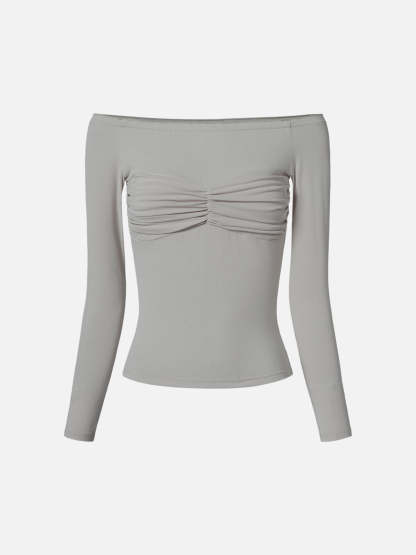 Eco-SkinKiss® Off-The-Shoulder Bow-Ruch Top