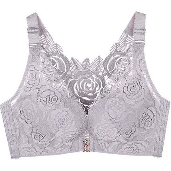 FitMe Rose Embroidery Front Closure Wirefree Bra