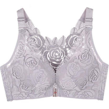 FitMe Rose Embroidery Front Closure Wirefree Bra