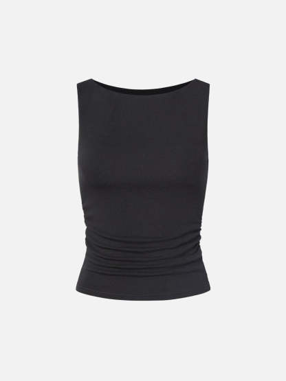 Thermal Boat-Neck Padded Tank Top