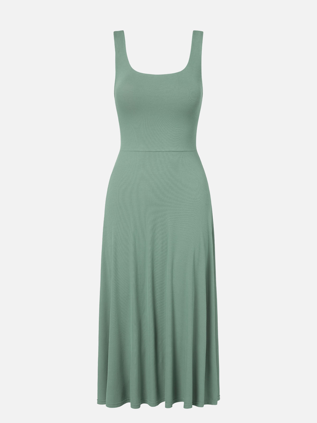 Square Neck Tie Back Brami Midi Dress