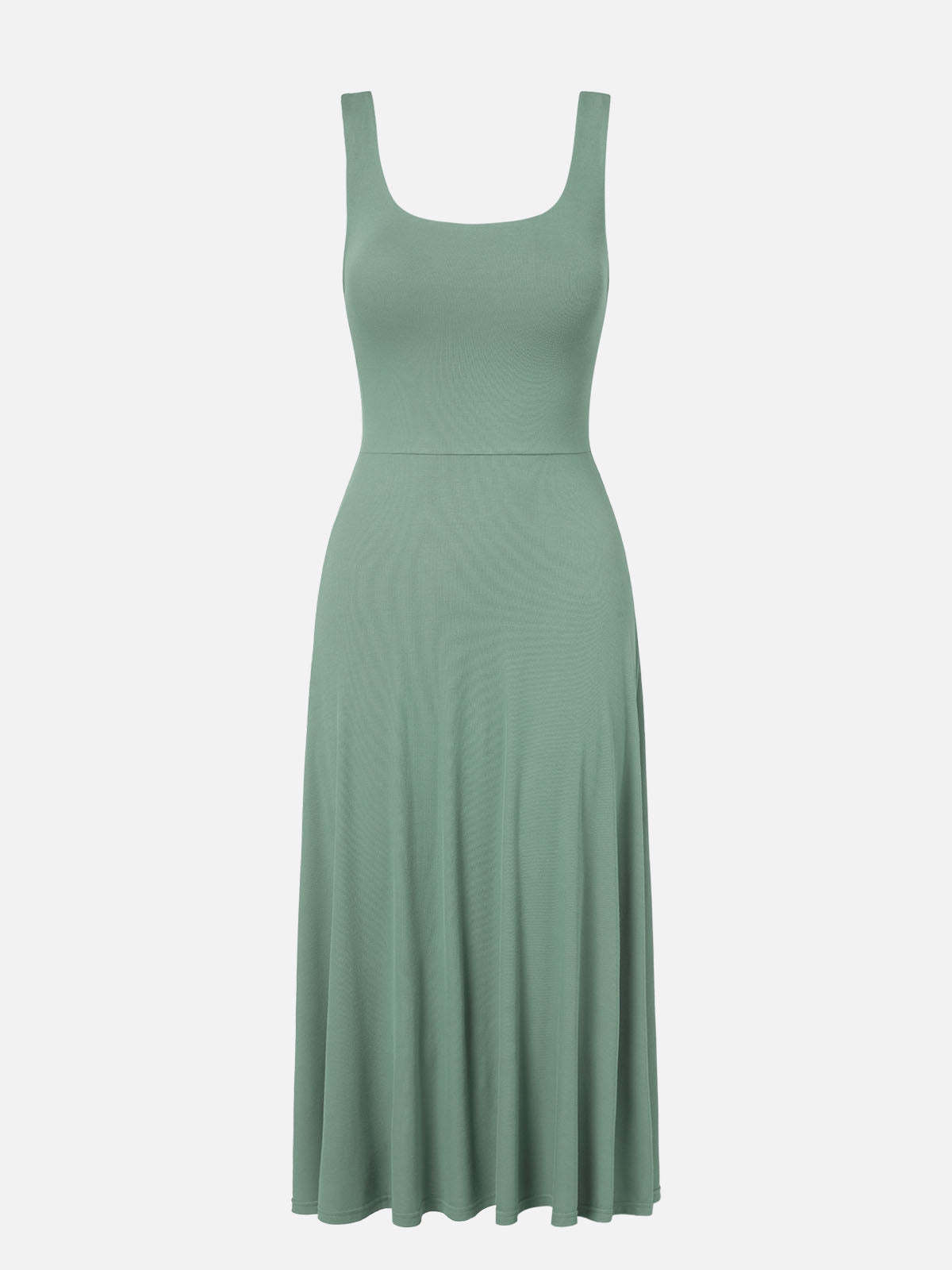 Square Neck Tie Back Brami Midi Dress