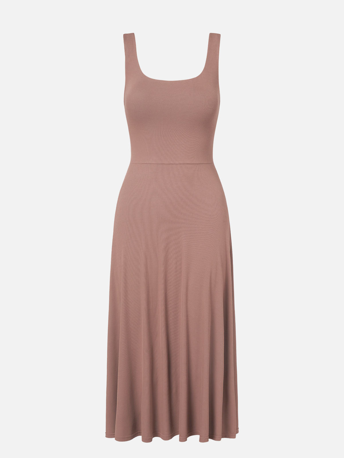 Square Neck Tie Back Brami Midi Dress