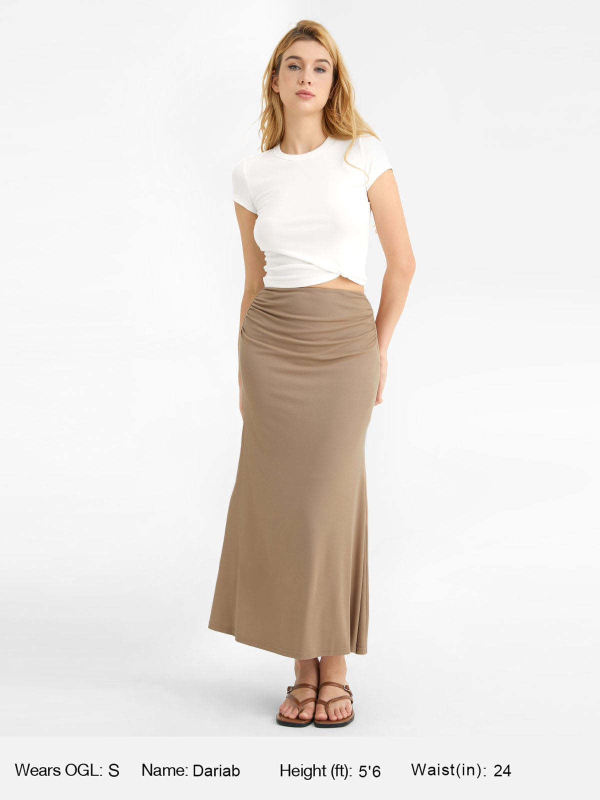 Eco-SkinKiss® Ruched Side Mermaid Maxi Skirt