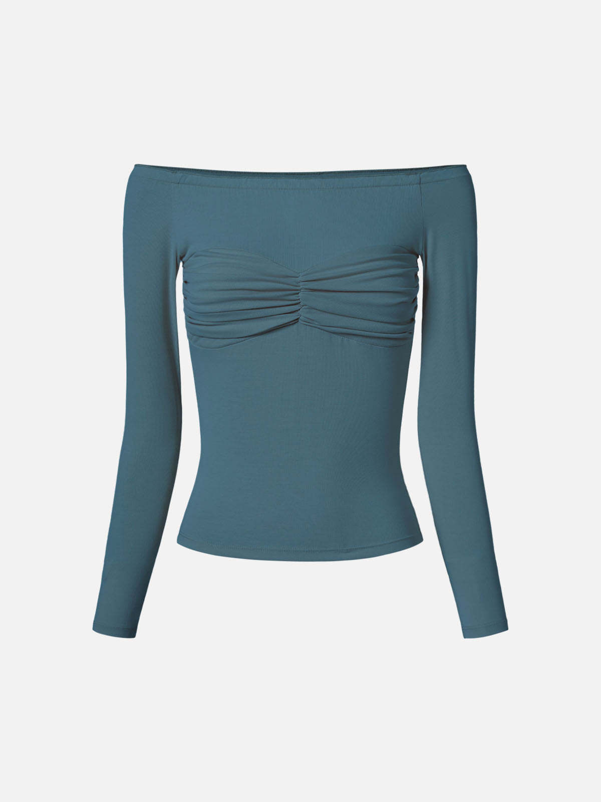 Eco-SkinKiss® Off-The-Shoulder Bow-Ruch Top