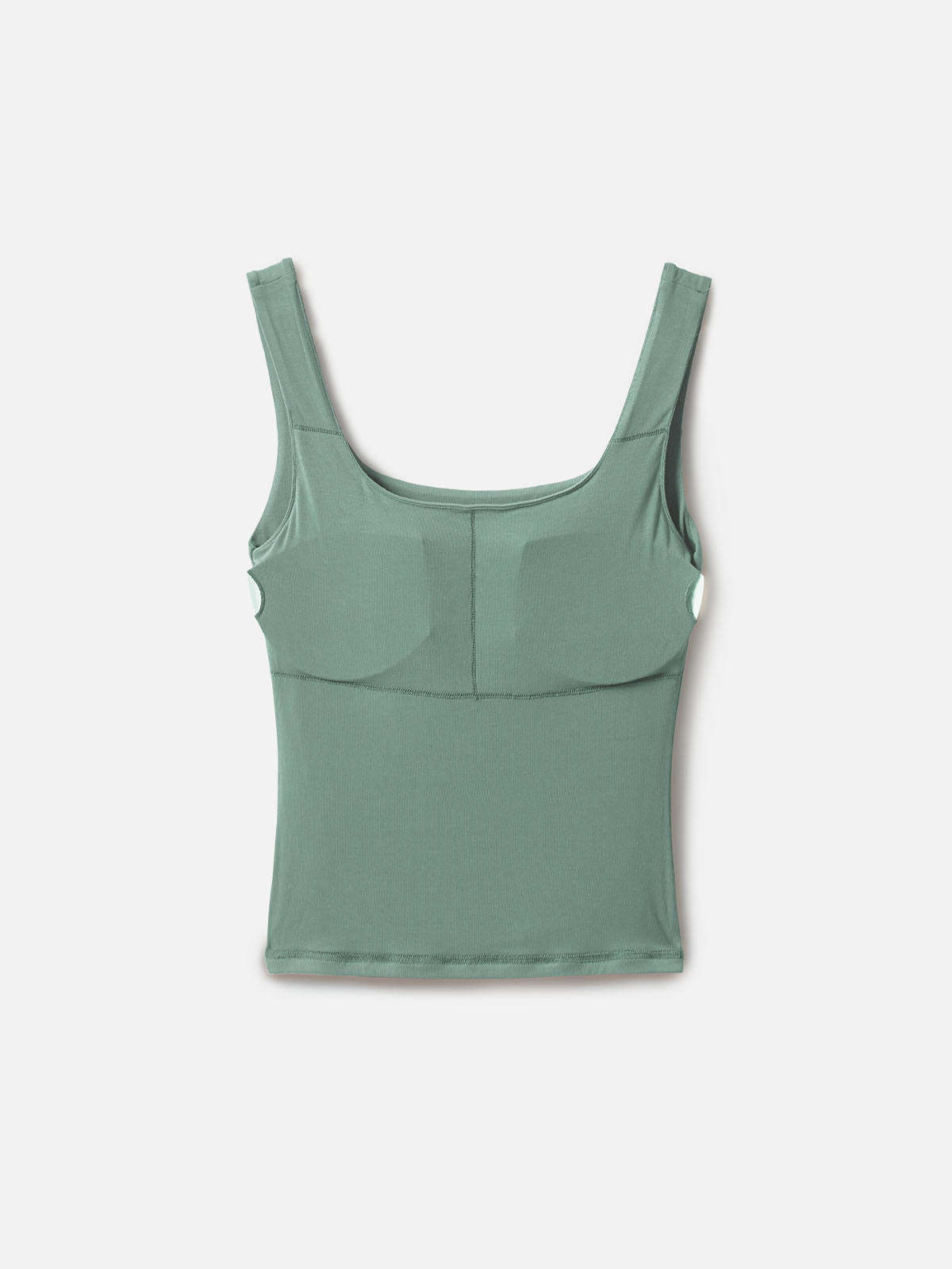 Ruched Sides Square Brami Tank Top-Hip Length