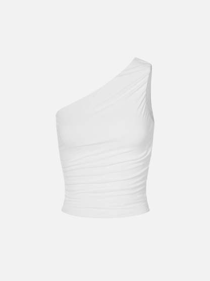 Eco-SkinKiss® Contour Ruched One Shoulder Tank
