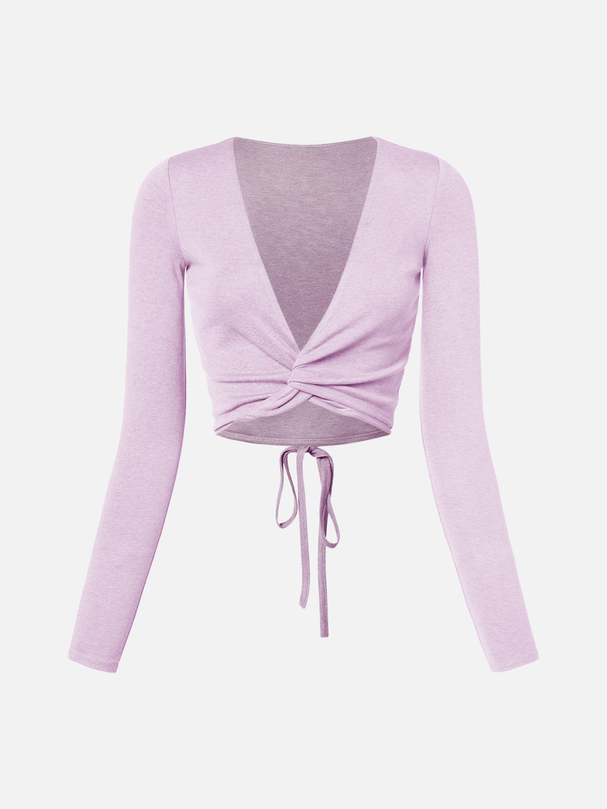 Wool Cropped Wrap Cardigan