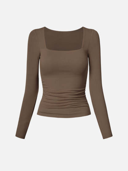 Eco-SkinKiss® Square Neck Ruched Brami Top