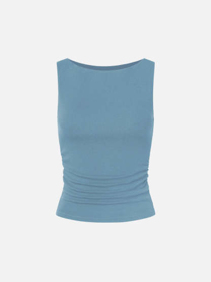 Thermal Boat-Neck Padded Tank Top
