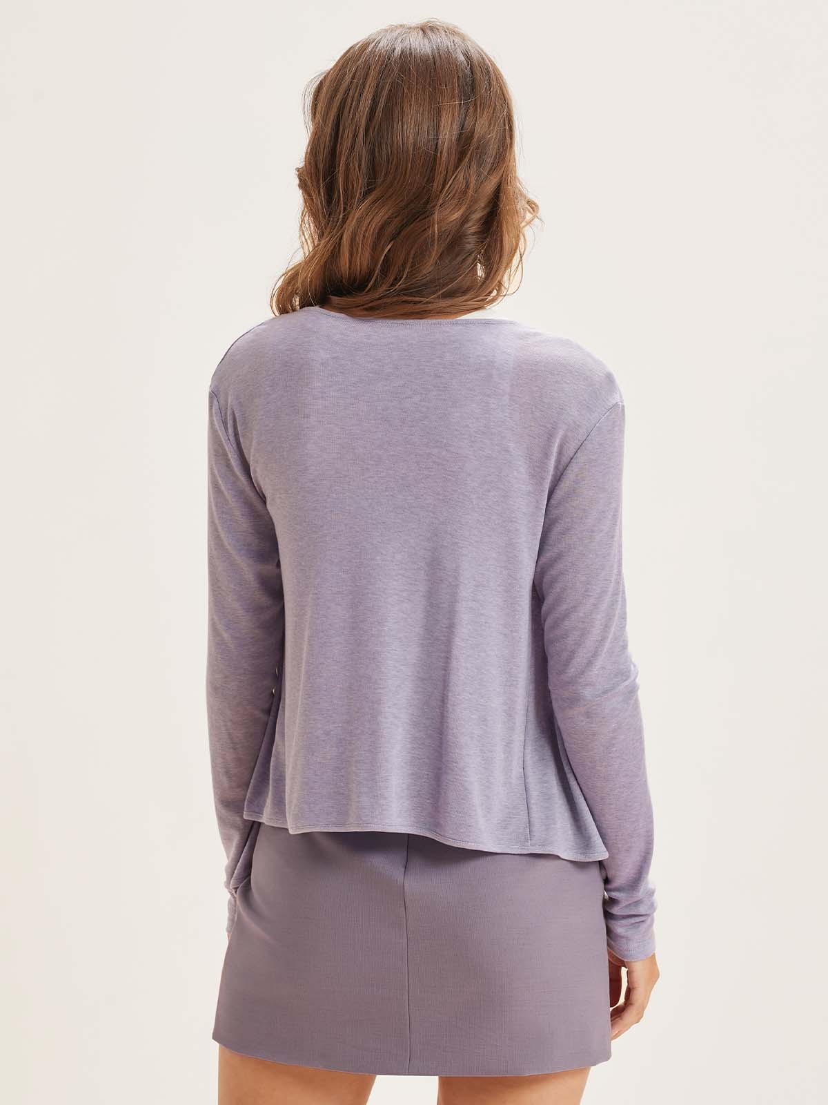 Tencel Wool Knit Tie-Front Cardigan