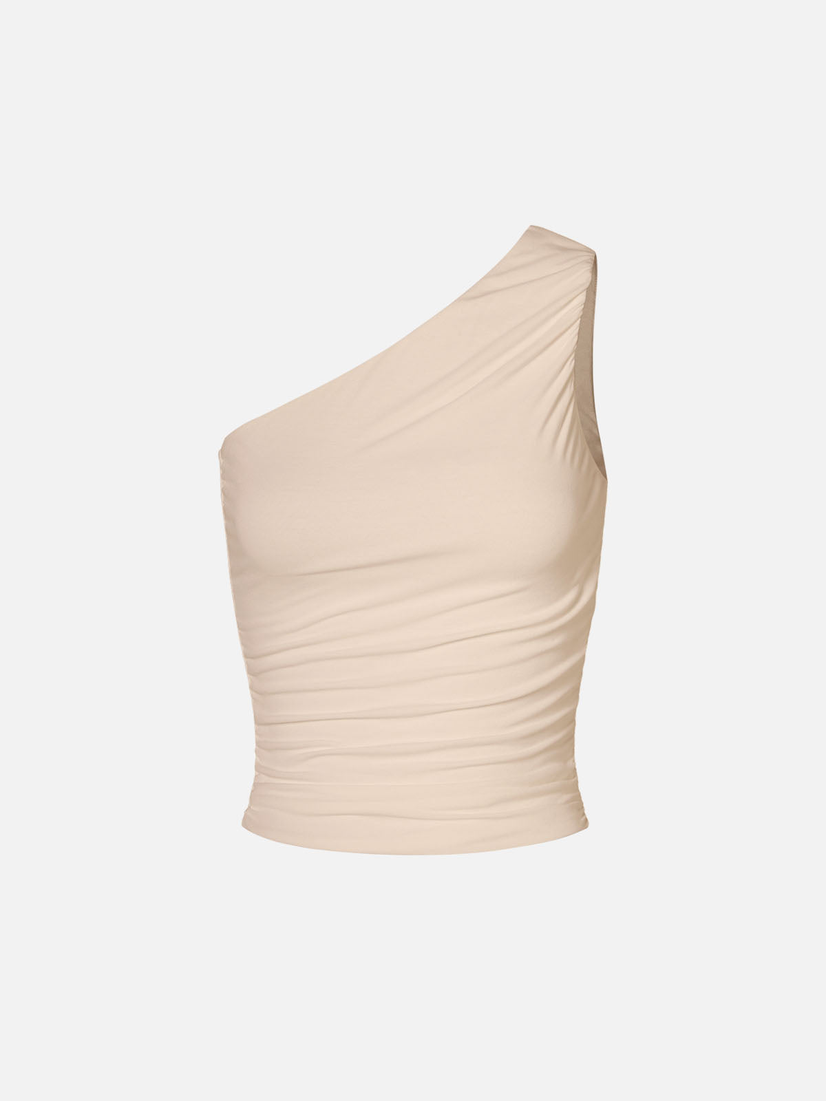 Eco-SkinKiss® Contour Ruched One Shoulder Tank